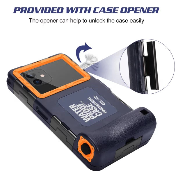 UrbanX Professional [15m/50ft] Sizewimming Diving Sizeurfing Sizenorkeling Photo Video Waterproof Protective Case Underwater Housing for Y9 (2019) And all Phones Up to 6.9 Inch LCD with Lanyard