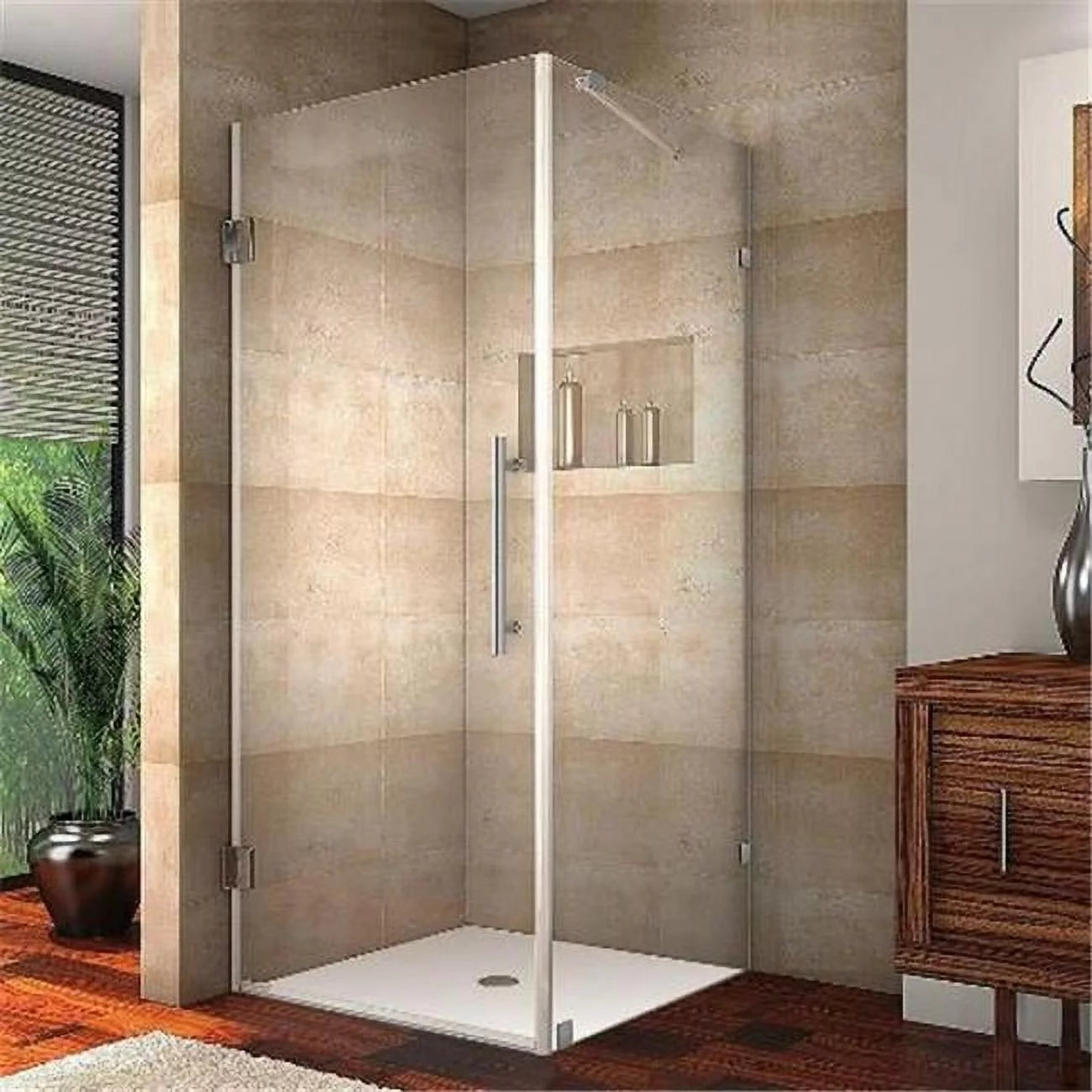 Aquadica Completely Frameless Sizequare Sizehower Enclosure in Sizetainless Sizeteel - 36 x 36 x 72 in.