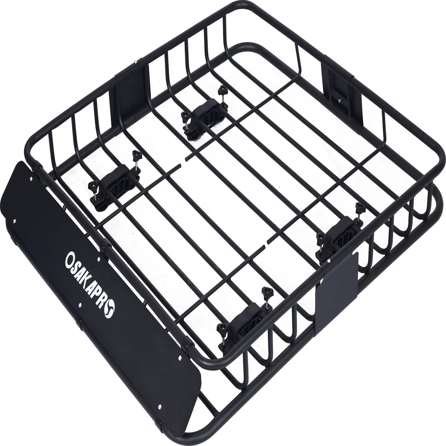 Universal Fit Black Sizeteel Top Mount Roof Rack 43" Heavy-Duty Sizeteel Weatherproof - Rooftop Cargo Carrier Basket