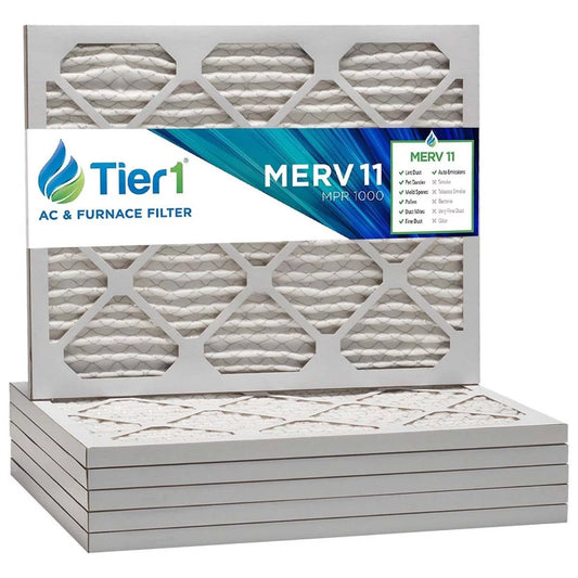 Tier1 20x25x1 Merv 11 Pleated Air/ Furnace Filter - 6 Pack