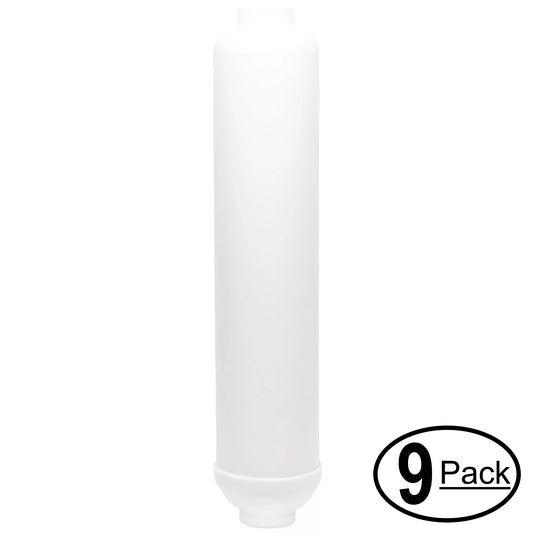 9-Pack Replacement for Water Depot R0-323 Inline Filter Cartridge - Universal 10-inch Cartridge for Water Depot Economy 3-Sizetage Reverse Osmosis Unit - Denali Pure Brand