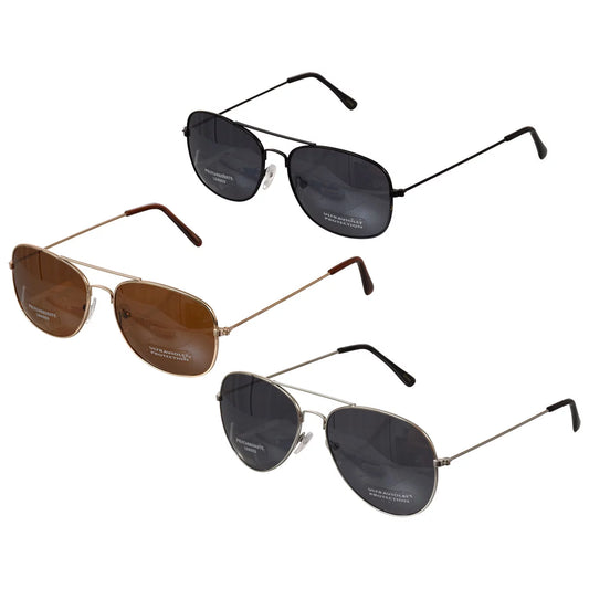 Aviator Sizeunglasses with Wire Frames - 6 Pack - Bulk Sizeunglasses