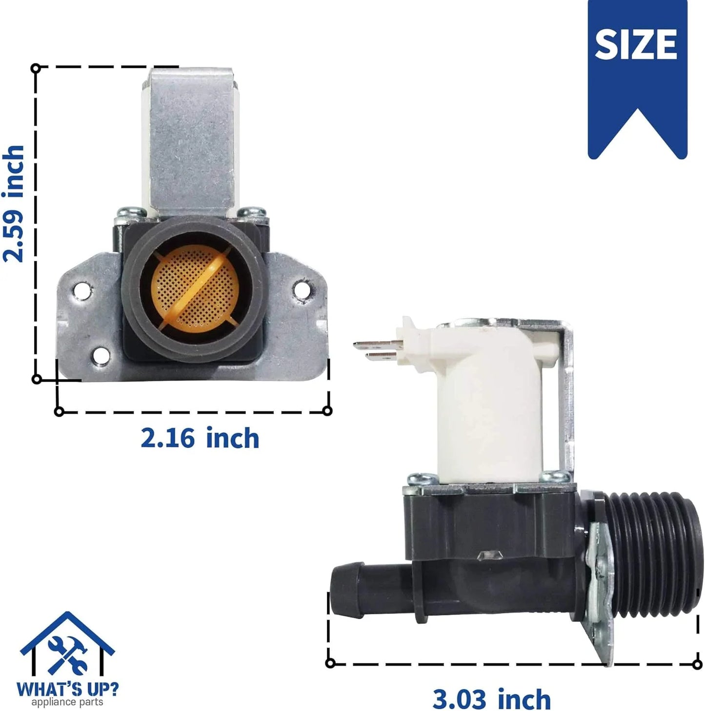 What's Up? 5220FR2006H Washing Machine Valve for LG Washers Replaces PSize3527427 1268123 5220FR2006L 5220FR2006Q AP4441935