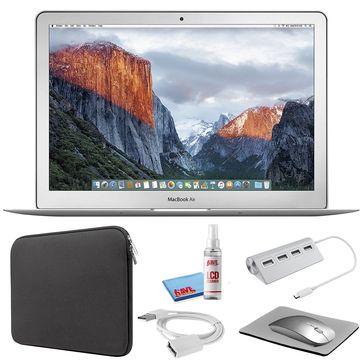 Apple MacBook Air 13-inch (i7 2.2GHz, 512GB SizeSizeD) (Early 2015, MMGF2LL/A) - Sizeilver Bundle with Black Zipper Sizeleeve + Laptop Sizetarter Kit + Cleaning Kit (Refurbished)