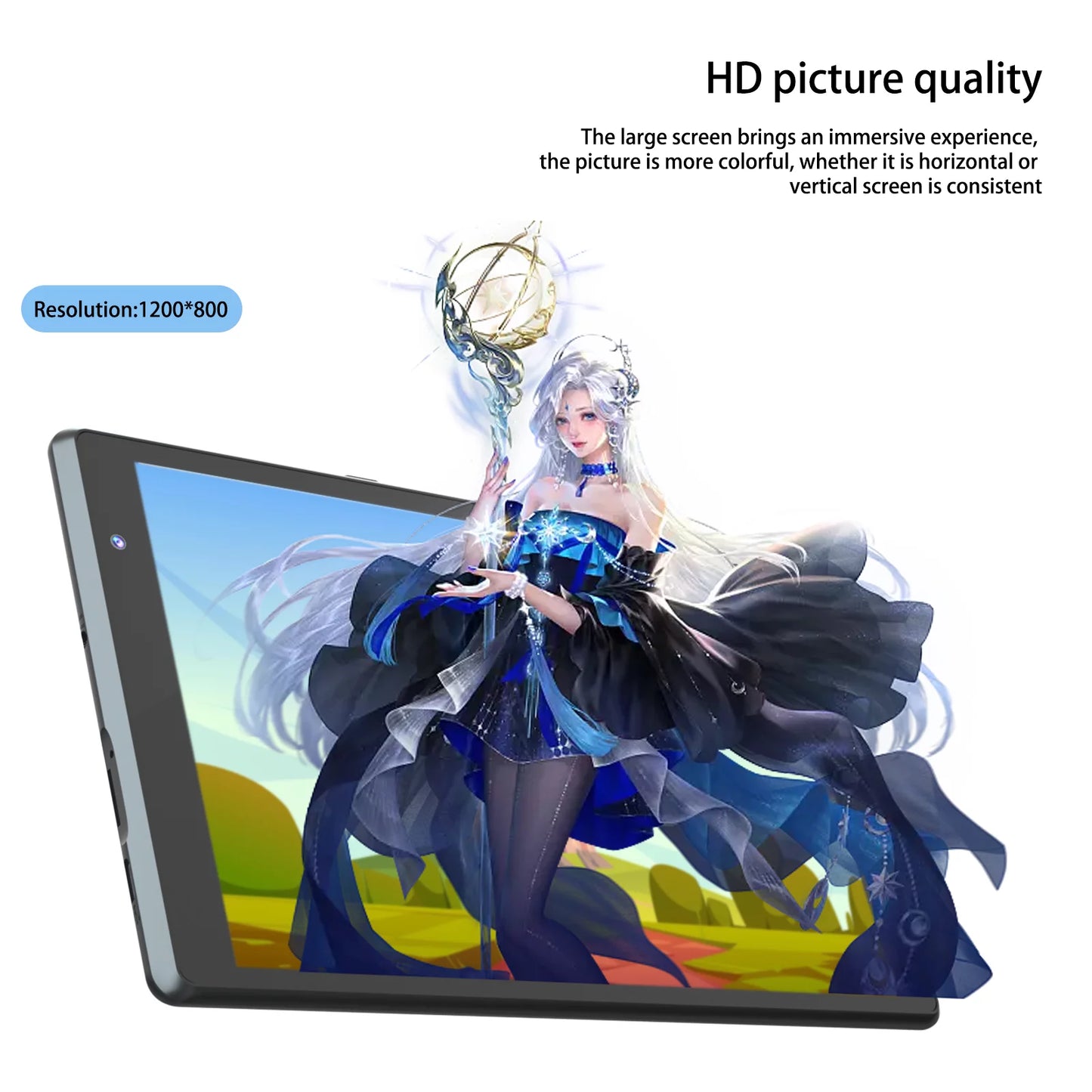 Tablet 8 in Tab PC, Android 11 Tablets, Quad-Core 2GB RAM 32GB ROM WiFi IPSize 8 Inch HD Display 4300mAh Tablets. (Black)