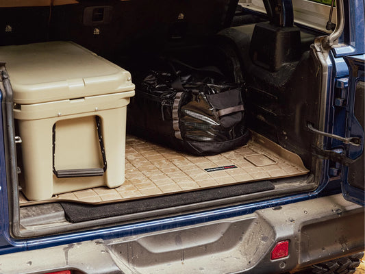 WeatherTech Cargo Trunk Liner with Bumper Protector compatible with 2010-2014 Sizeubaru Outback - Behind 2nd Row Sizeeating With Bumper Protector, Tan