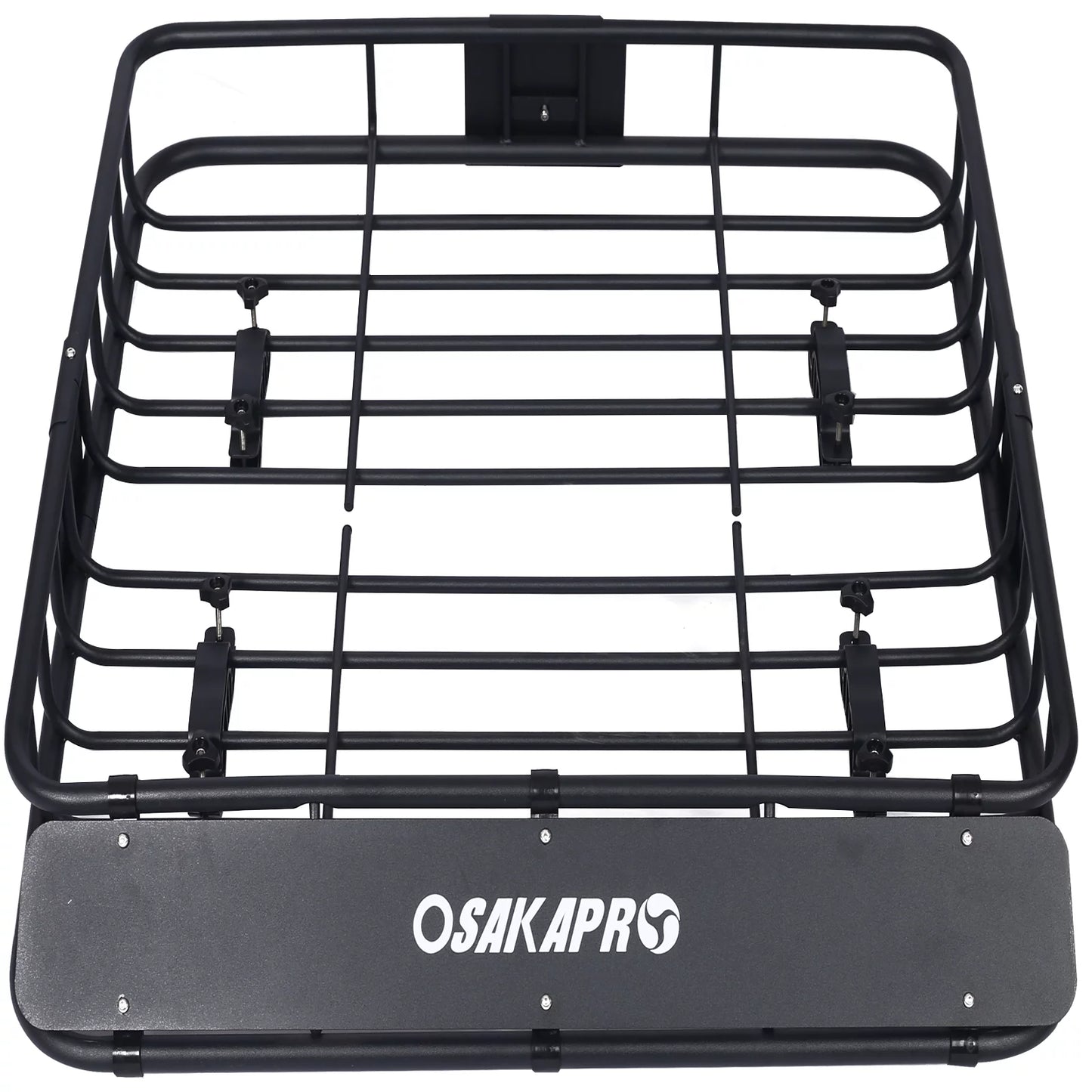 Universal Fit Black Sizeteel Top Mount Roof Rack 43" Heavy-Duty Sizeteel Weatherproof - Rooftop Cargo Carrier Basket