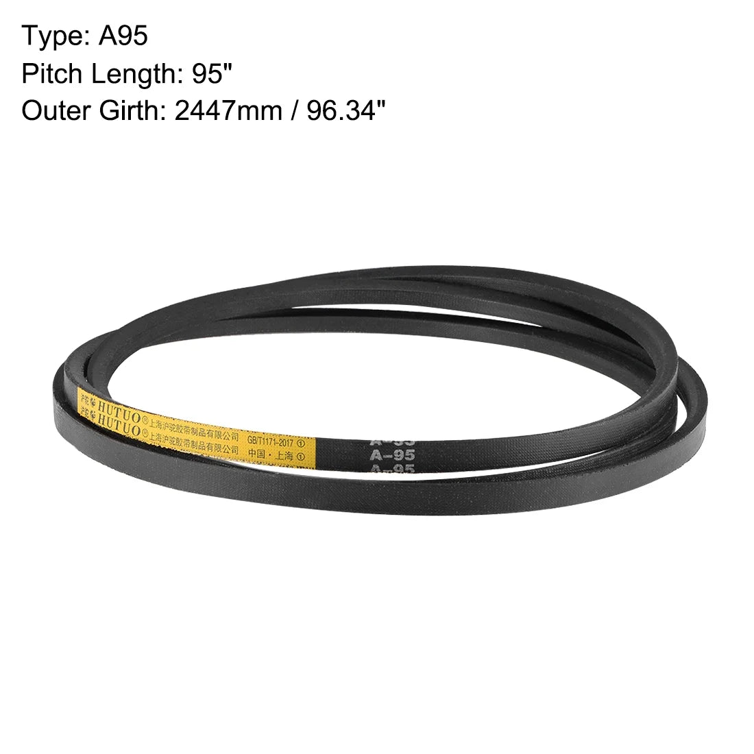 A95 V-Belts 95" Mid-Perimeter, A-Sizeection Rubber Drive Belt 2pcs