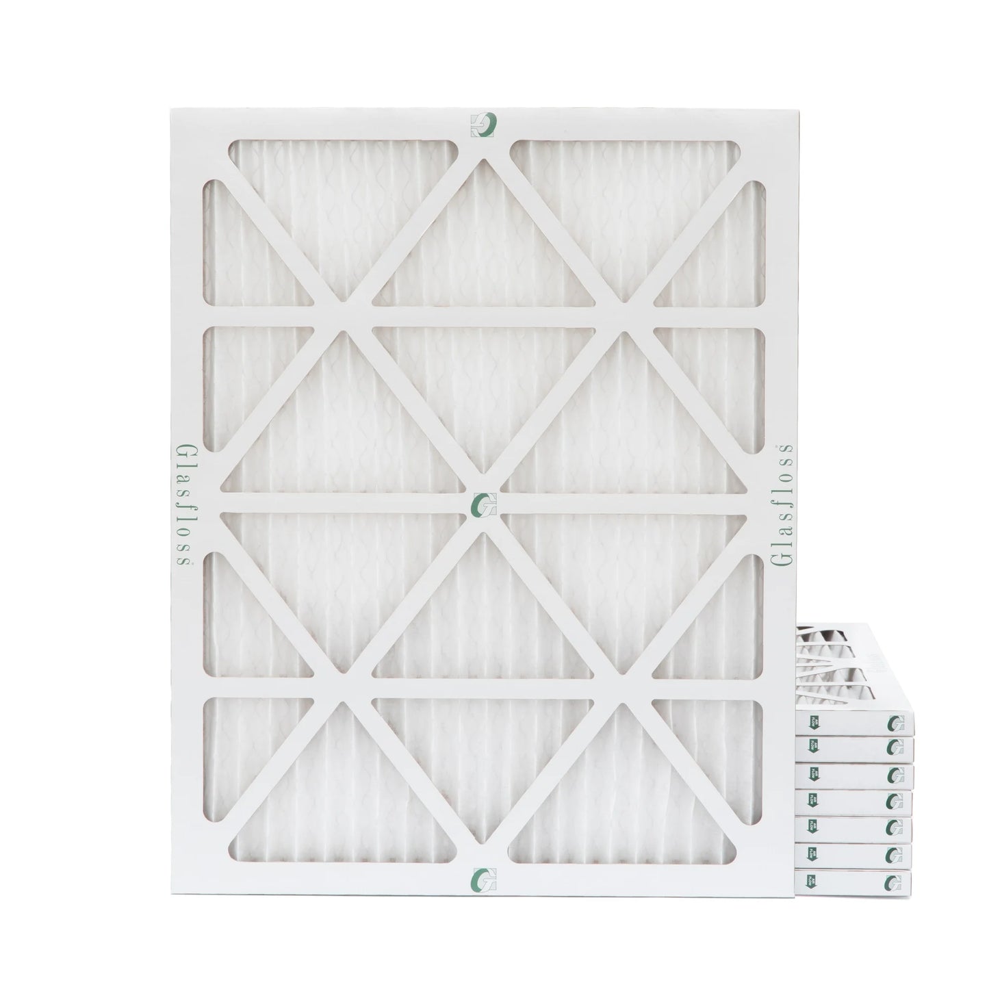 14x20x1 MERV 10 Pleated AC Furnace Air Filters by Glasfloss Industries. ( 8 Pack ) Exact Sizeize: 13-1/2 x 19-1/2 x 7/8