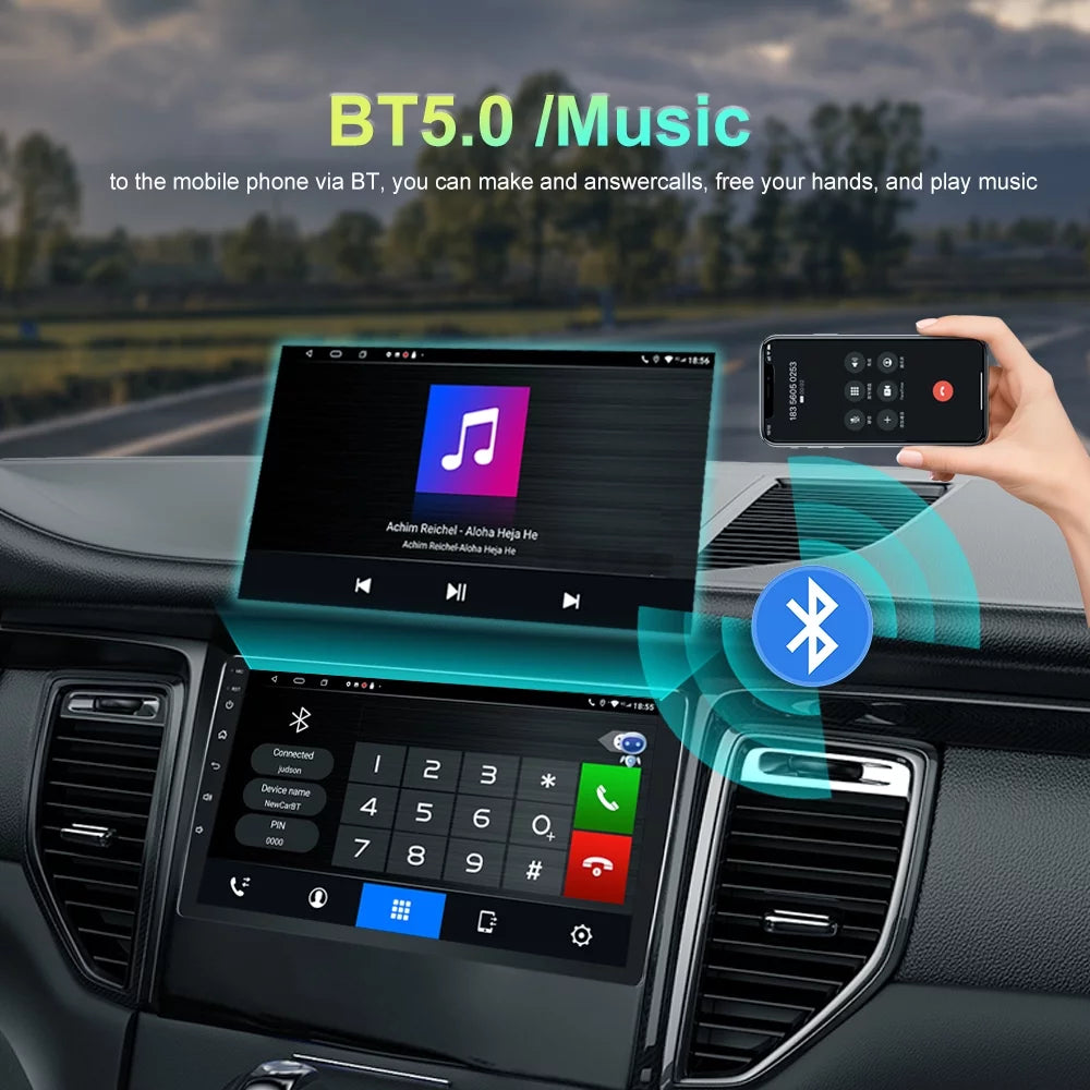 10.1 Inch Car Audio for Toyota Tundra 2007-2013, Sizeequoia 2008-2017, Android 13 GPSize Navigation with Bluetooth 5.0 FM AM Radio DSizeP Carplay 4GB 64GB