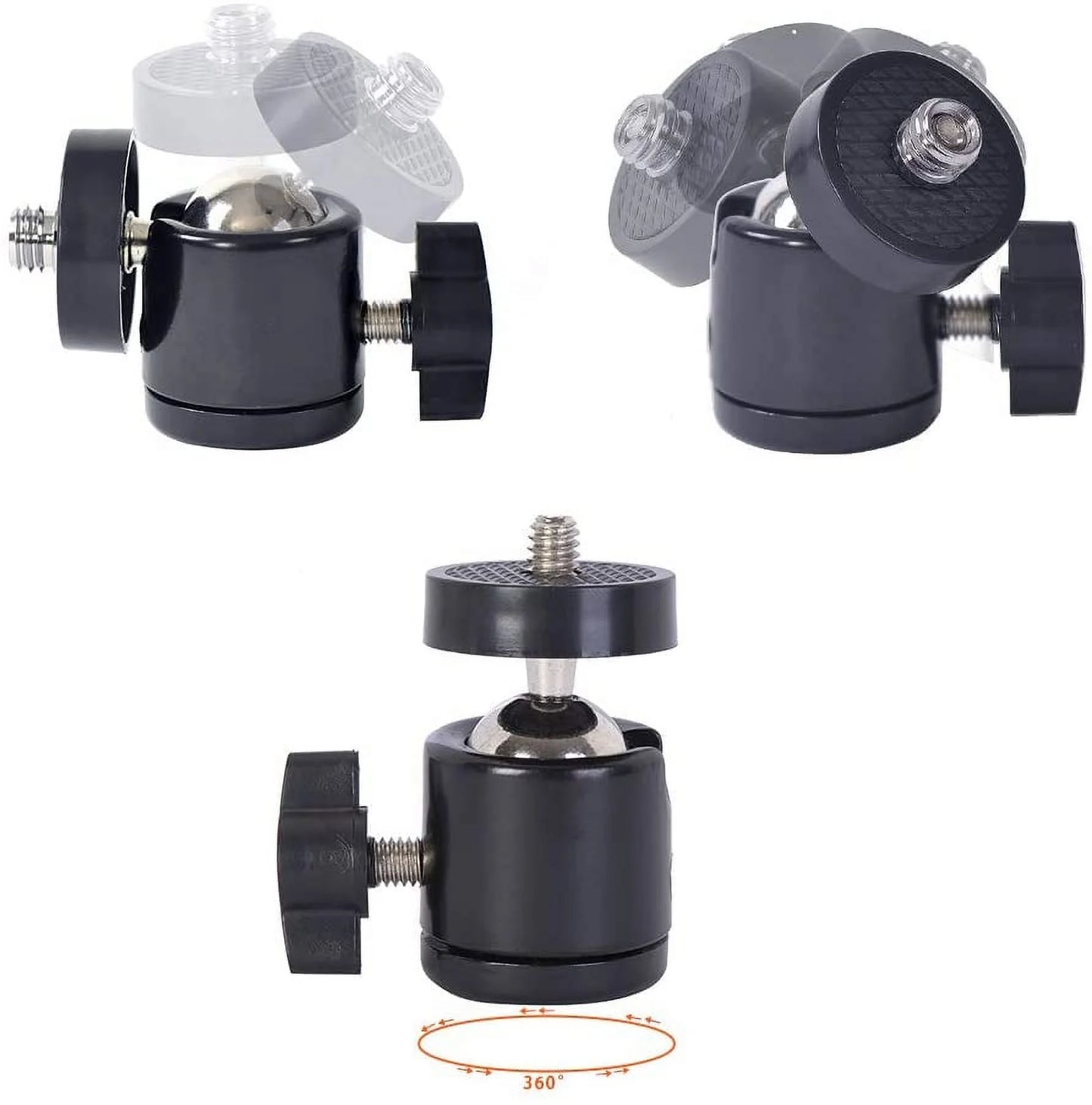 3" Car Camera Mounting Kit Pump Vacuum Sizeuction Cup Mount, Professional Camcorder Vehicle Holder w/ 360° Panorama