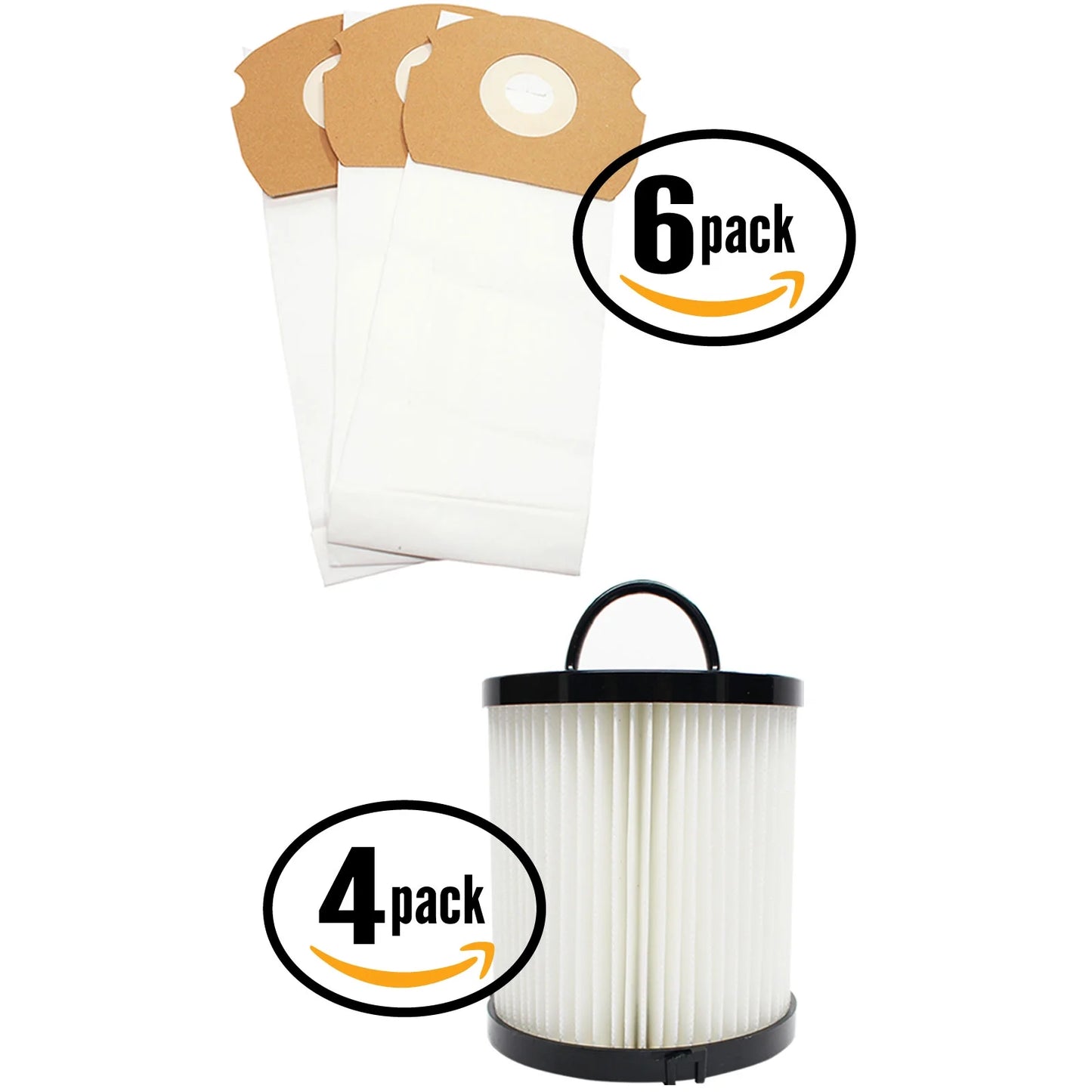 18 Replacement Eureka AirSizepeed Gold ASize1001A Vacuum Bags & 4 Dust Cup Filter - Compatible Eureka ASize Vacuum Bag & DCF-21 Filter