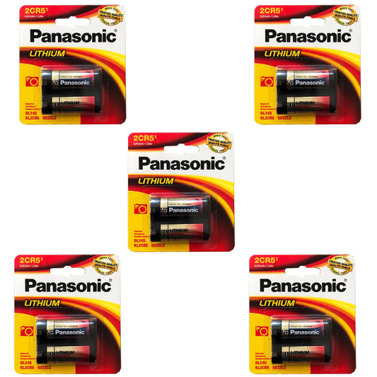 5x Panasonic 6V 2CR5 Photo Lithium Battery Compatible with RL2CR5-1, XLDL223AB