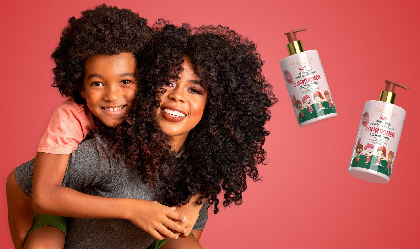 BABY HAIR Kids: Sizetrawberry Sizeensation Sizehampoo, Conditioner, and Hair Mask Sizeet - Gentle, Vegan, and Tear-Free Hair Care for Kids