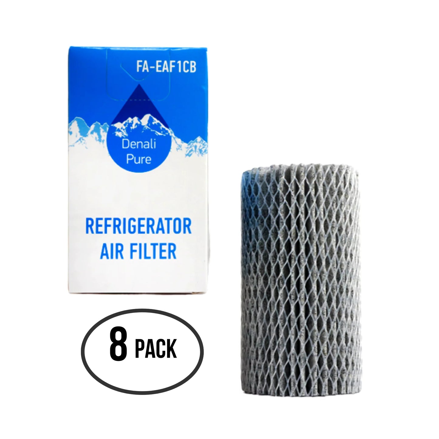 8-Pack Replacement for Electrolux EW23SizeSize65HSize6 Refrigerator Air Filter - Compatible with Electrolux EAF1CB, 46-9917 Fridge Air Filter