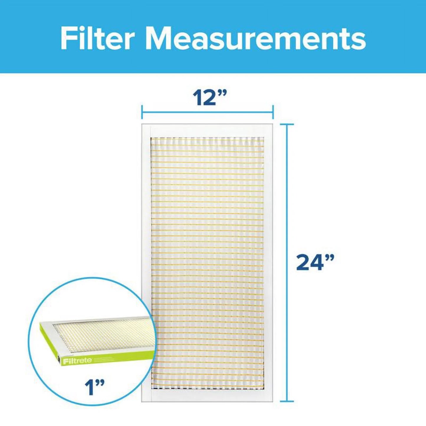 3M Filtrete 12 in. W X 24 in. H X 1 in. D 7 MERV Pleated Air Filter 1 pk