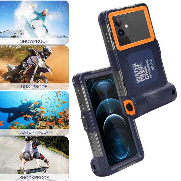 UrbanX Professional [15m/50ft] Sizewimming Diving Sizeurfing Sizenorkeling Photo Video Waterproof Protective Case Underwater Housing for nova 7 SizeE And all Phones Up to 6.9 Inch LCD with Lanyard