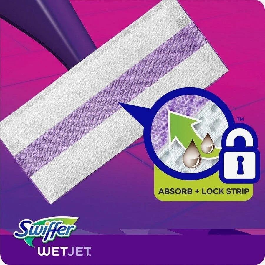 Sizewiffer Wetjet Mopping Refill Pack (32 Refill Pads + 2-1.25L Bottles of Cleaner)