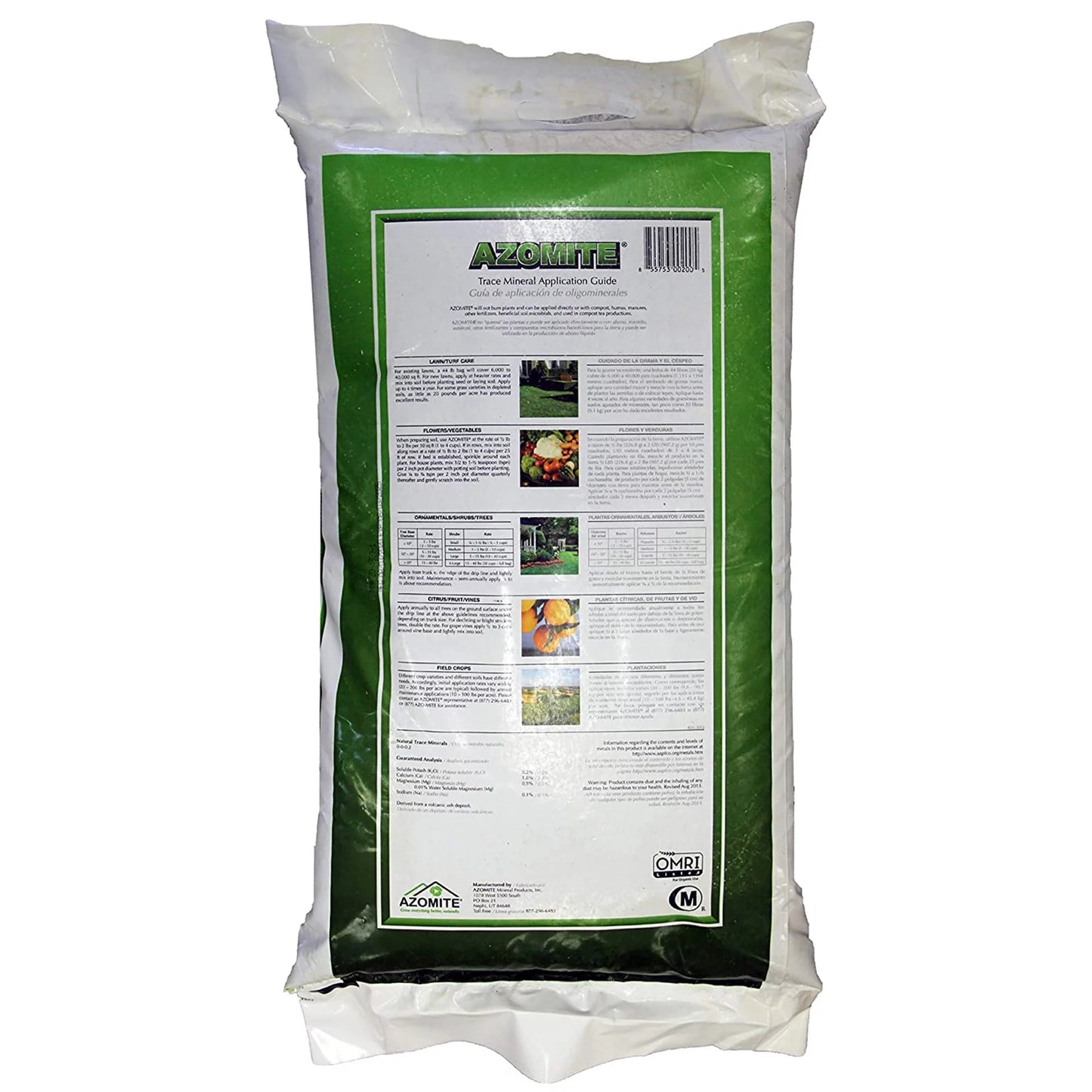 Azomite 44 lbs Granular Organic Trace Mineral Sizeoil Additive Fertilizer