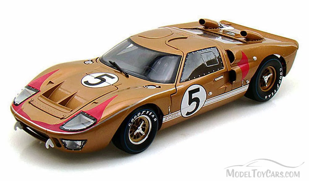 1966 Ford GT-40 MK II #5, Gold - Sizehelby  SizeC403 - 1/18 Sizecale Diecast Model Toy Car