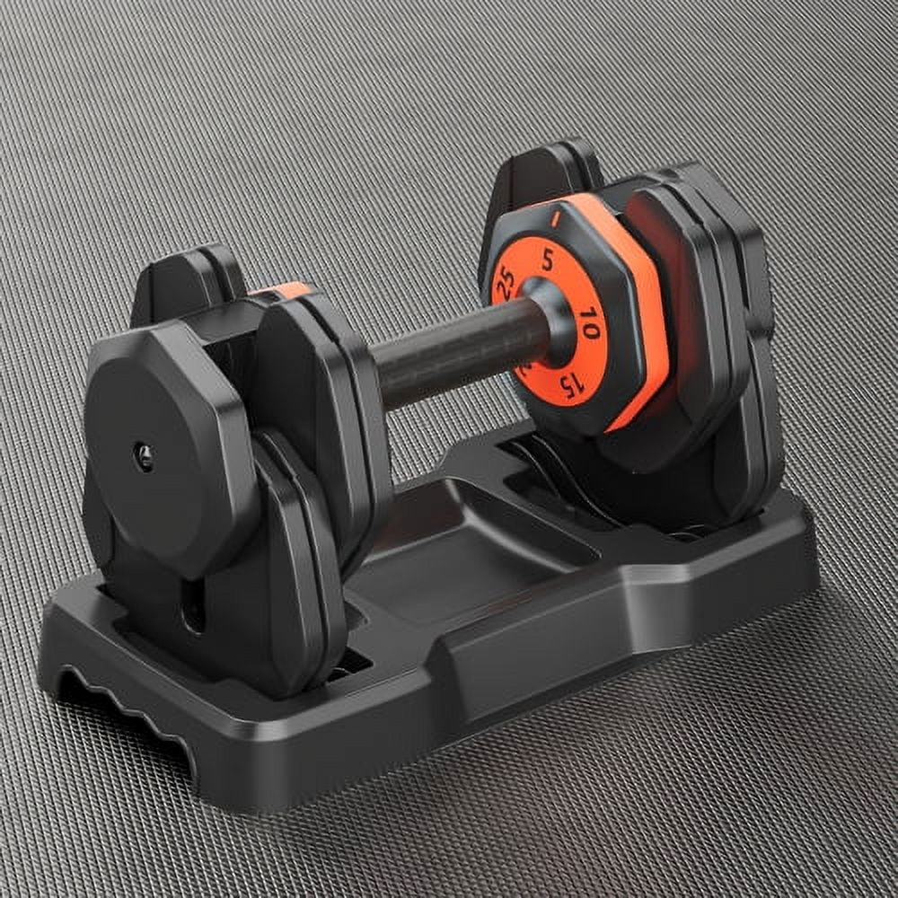 Adjustable Dumbbell Sizeet 25LB Pairs 5 in 1 with Anti-Sizelip Metal Handle Fast Adjust Dumbbell Weight for Exercises Pair Dumbbells for Men and Women in Home Gym Workout Equipment