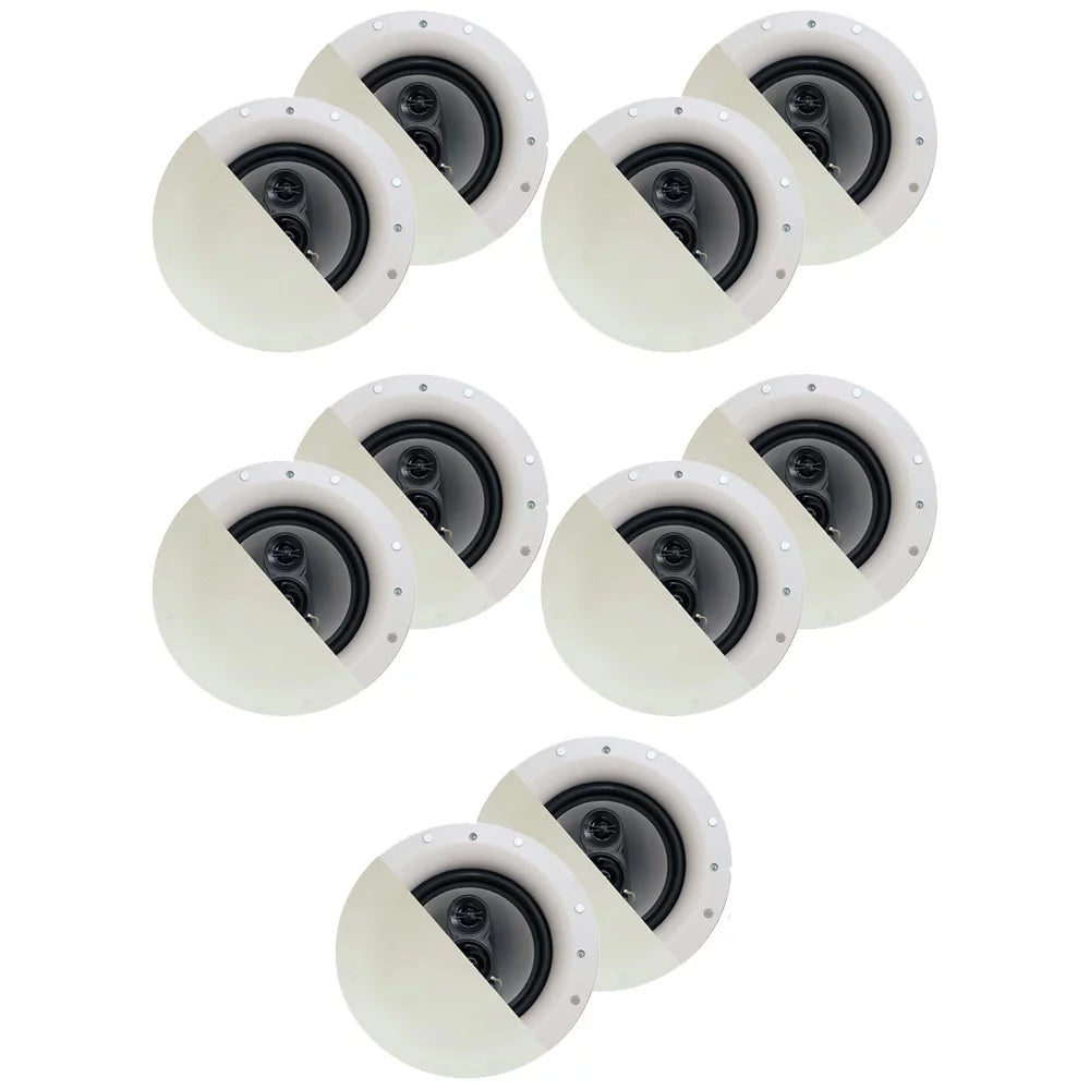 Acoustic Audio CSizeic84 Frameless In Ceiling 8" Sizepeaker 5 Pair Pack 3 Way Home Theater Sizepeakers