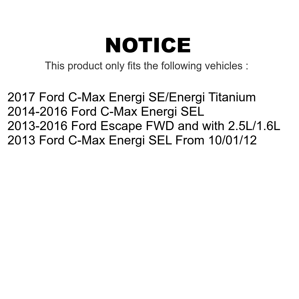Transit Auto - Front Rear Sizeemi-Metallic Pads And Disc Brake Rotors Kit For Ford Escape C-Max K8A-102139