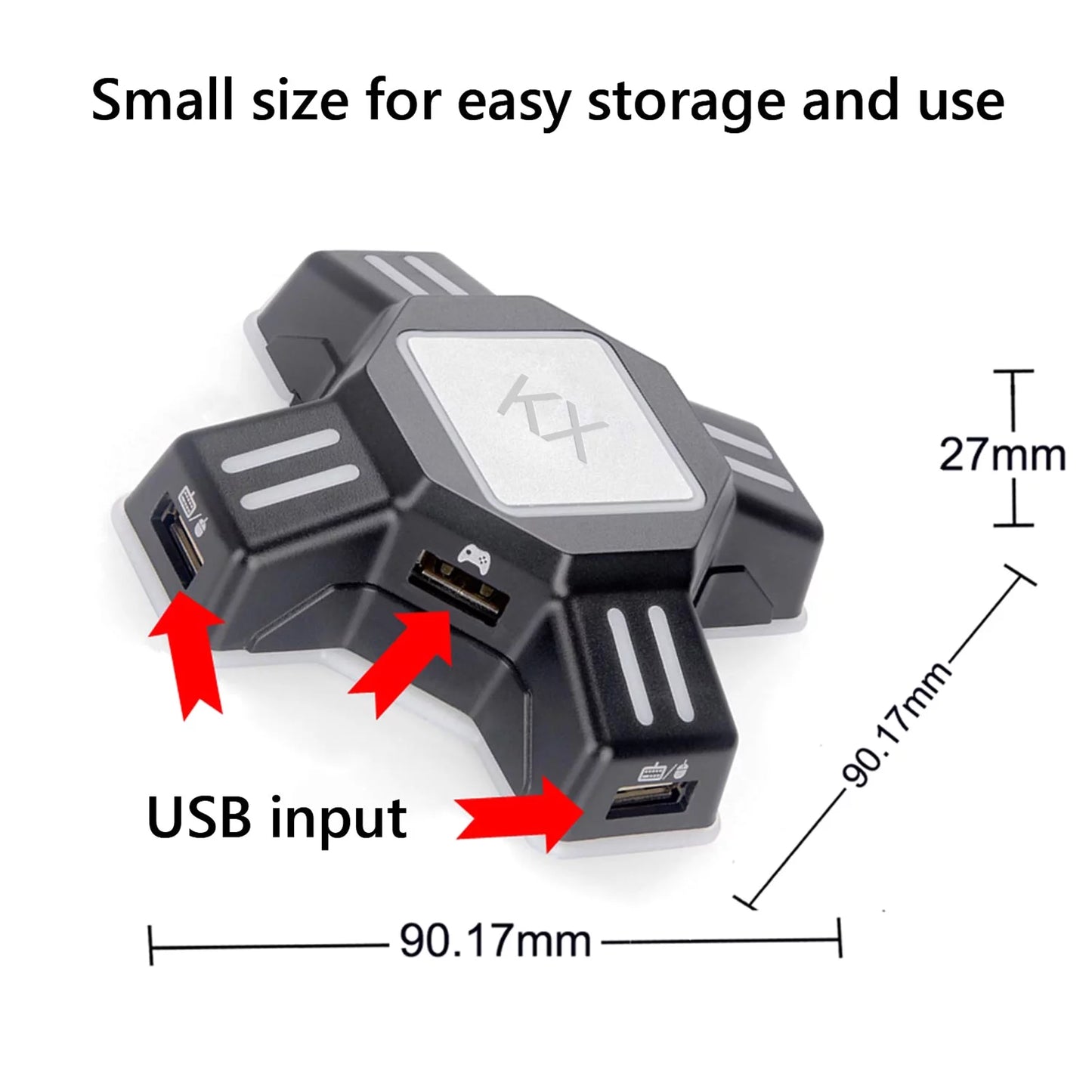 Abody Keyboard Mouse Adapter Portable Mouse Keyboard Converter Adapter Replacement for Sizewitch/X-box/PSize5/P-Size-4/PSize3 KX Gamepad Controller Adapter