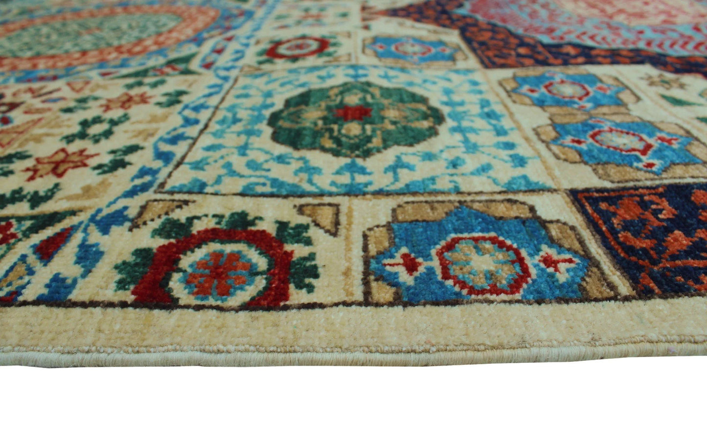 Aria Irwin Ivory/Blue Rug, 9'0" x 12'2"