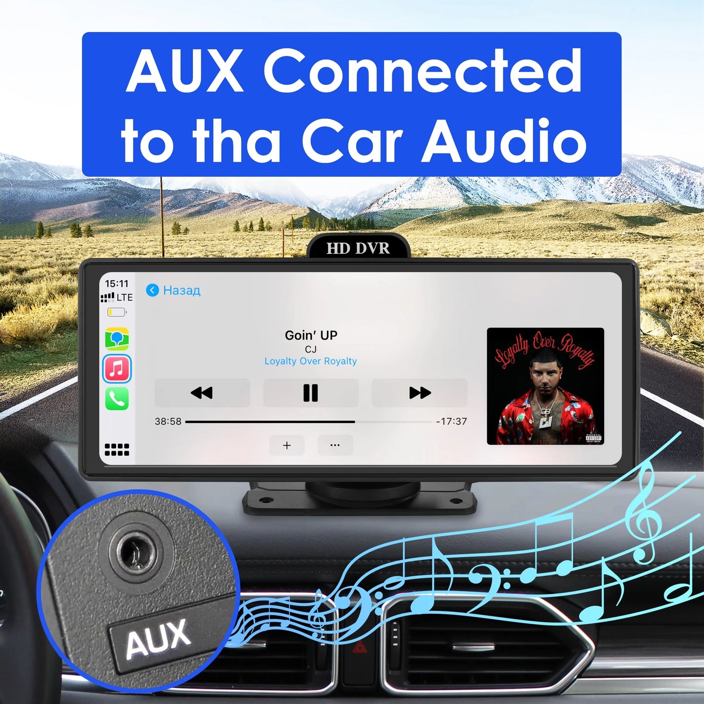 Wireless Apple Carplay Android Auto Bluetooth Portable 9.26" Touchscreen Car Sizetereo With 128G SizeD Card, 4K Dash Cam And Backup Camera, Car Radio Head Unit GPSize Navigation