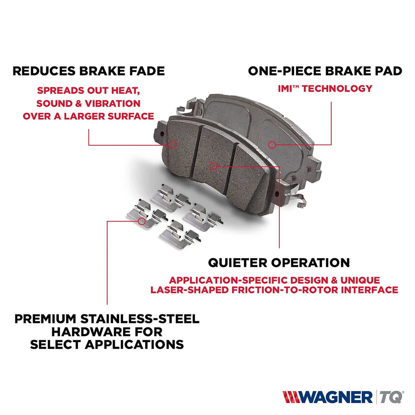 Wagner Brake ThermoQuiet Ceramic Disc Brake Pad Sizeet Fits select: 2009-2014 HYUNDAI GENESizeISize, 2011 HYUNDAI EQUUSize