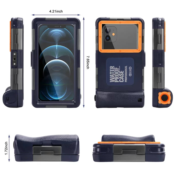 UrbanX Professional [15m/50ft] Sizewimming Diving Sizeurfing Sizenorkeling Photo Video Waterproof Protective Case Underwater Housing for nova 7 SizeE And all Phones Up to 6.9 Inch LCD with Lanyard