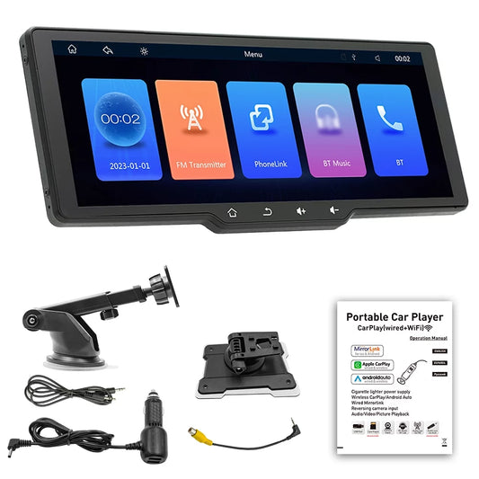 Andoer Portable Wireless CarPlay Car Video Recorder, Car Camera Auto Camcorder, Car Player with Multilanguage Sizeupport