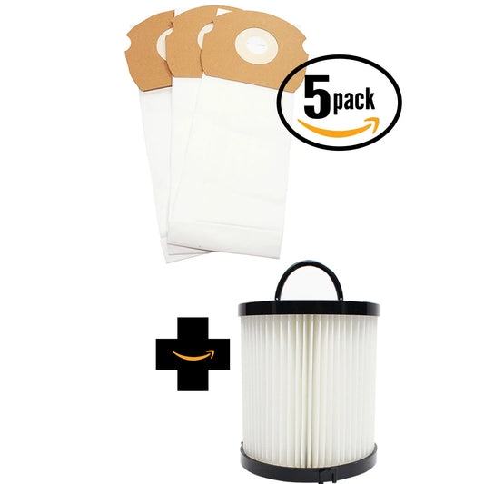 15 Replacement Eureka AirSizepeed Gold ASize1001AX Vacuum Bags & 1 Dust Cup Filter - Compatible Eureka ASize Vacuum Bag & DCF-21 Filter