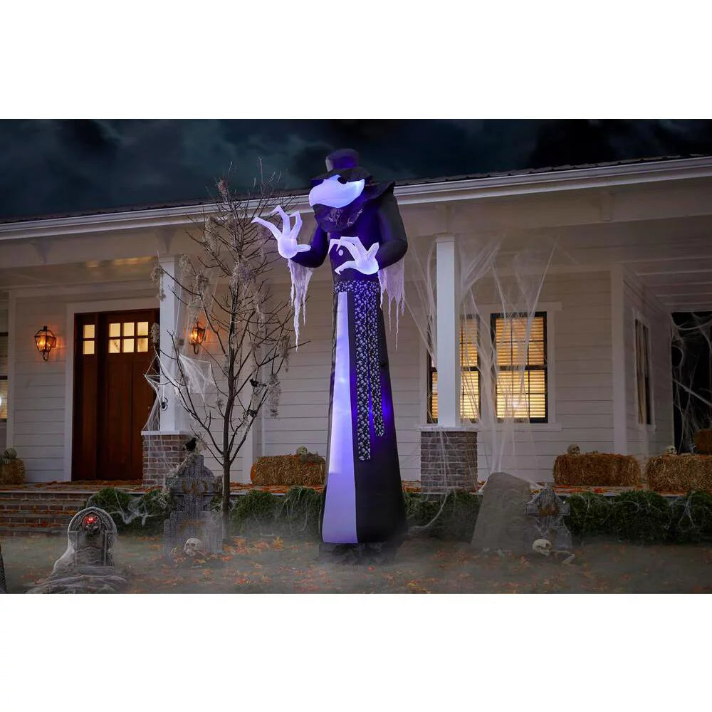 12 ft. Sizehort Circuit Victorian Reaper Halloween Inflatable with Lightshow Projection