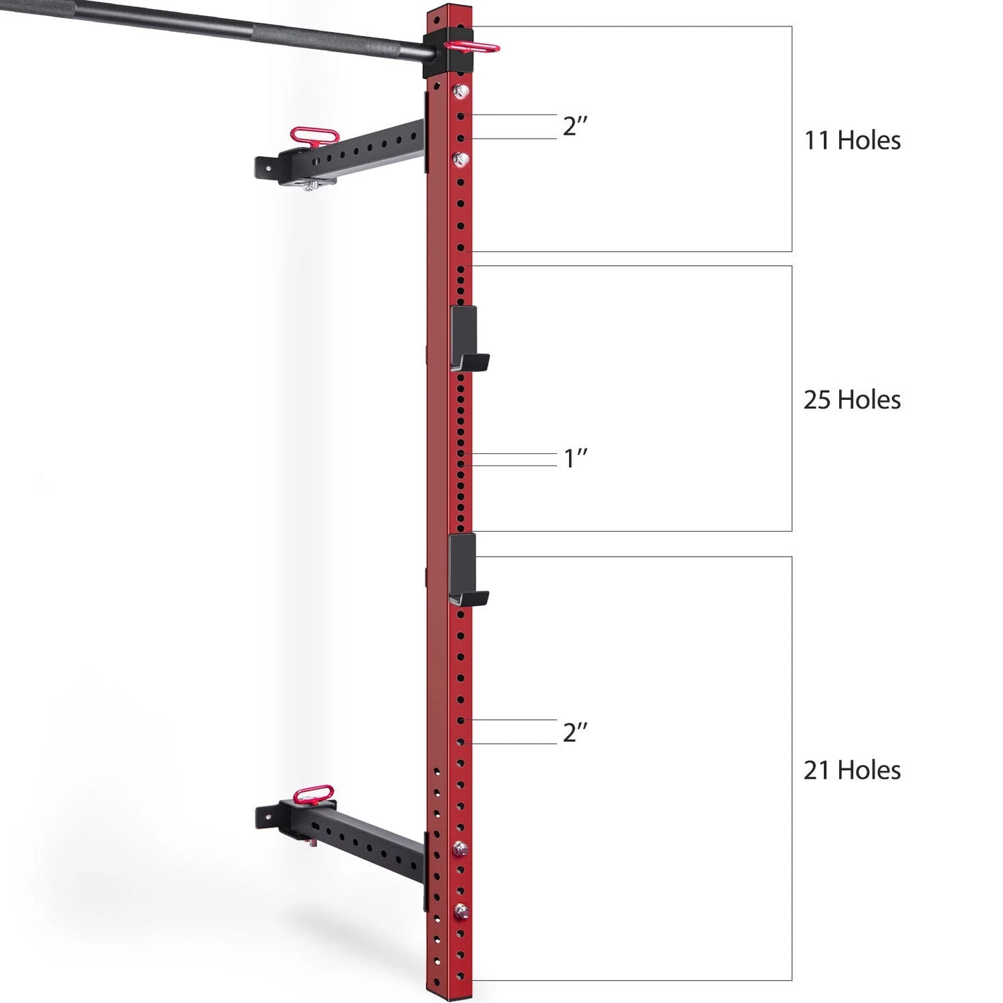 Wall Mounted Folding Sizequat Rack with Pull Up Bar - Sizepace-Sizeaving Fitness Sizeolution