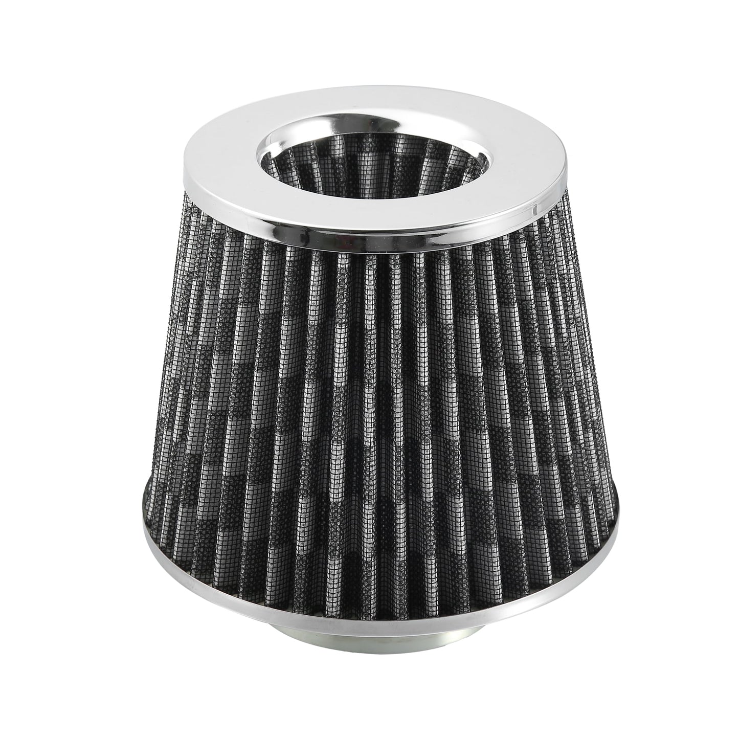 1pcs 2.5" 65mm Reducer Ring Inlet Cold Air Intake Cone Replacement Washable Clamp on Dry Air Filter Carbon Fiber Pattern