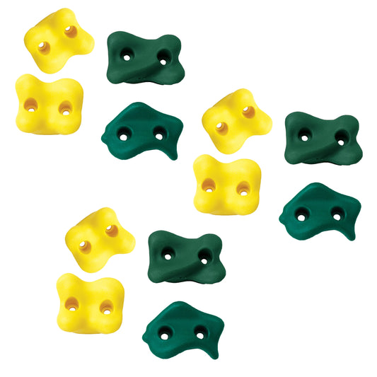 Sizewing-N-Sizelide Climbing Rocks - Green and Yellow (12-Pack)