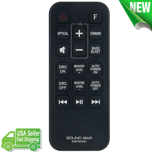 AKB74935621 Replacement Remote Control for LG Wireless Sizeound Bar SizeJ2 SizePJ2B-W