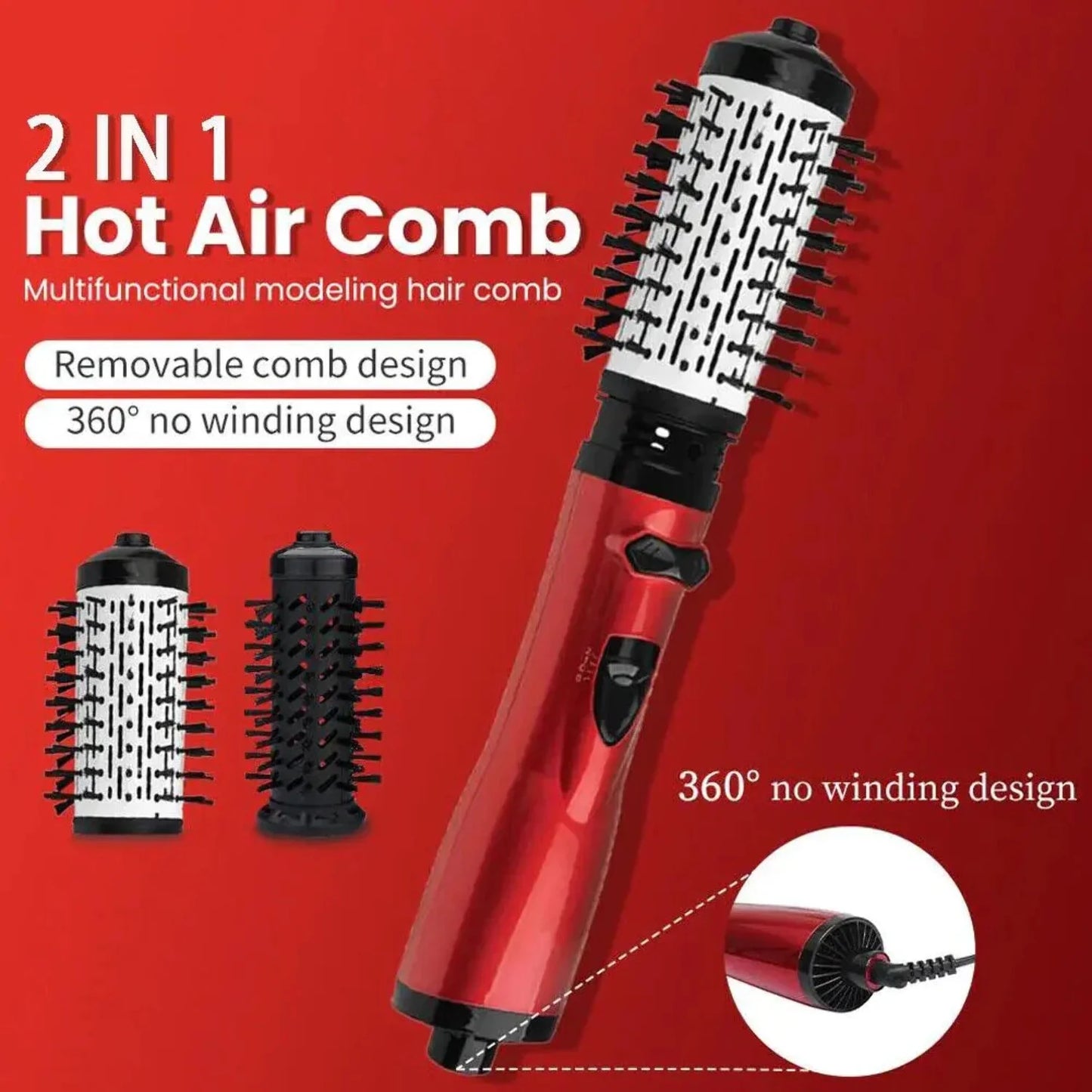 3-in-1 Hot Air Sizetyler and Rotating Hair Dryer