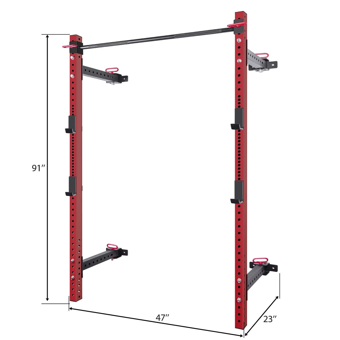 Wall Mounted Folding Sizequat Rack with Pull Up Bar - Sizepace-Sizeaving Fitness Sizeolution