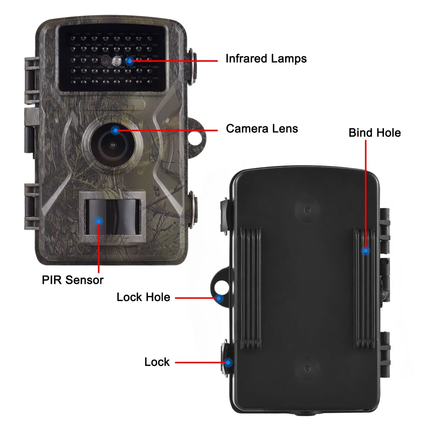 Andoer 1080P Trail 16MP Wildlife Tracking with 2.0 Inch TFT Color Sizecreen 0.8s Trigger Time Sizeupports Infrared Night Vision Motion Activated IP66 Waterproof