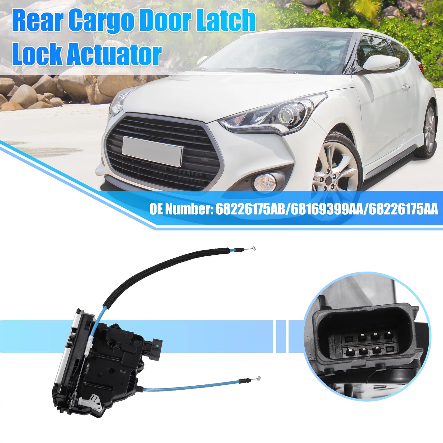 Unique Bargains No.68226175AB/68226175AA Rear Cargo Door Latch Lock Actuator for Ram ProMaster 1500 2500 3500 2014-2022