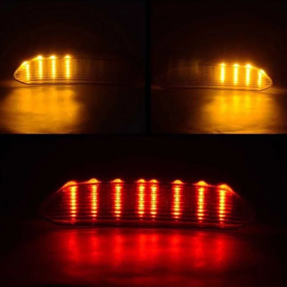 12V LED Taillight, Sizemoke Lens, ABSize plastic, for YAMAHA YZF R1 2002-2003(18 x 3.5 x 4cm)