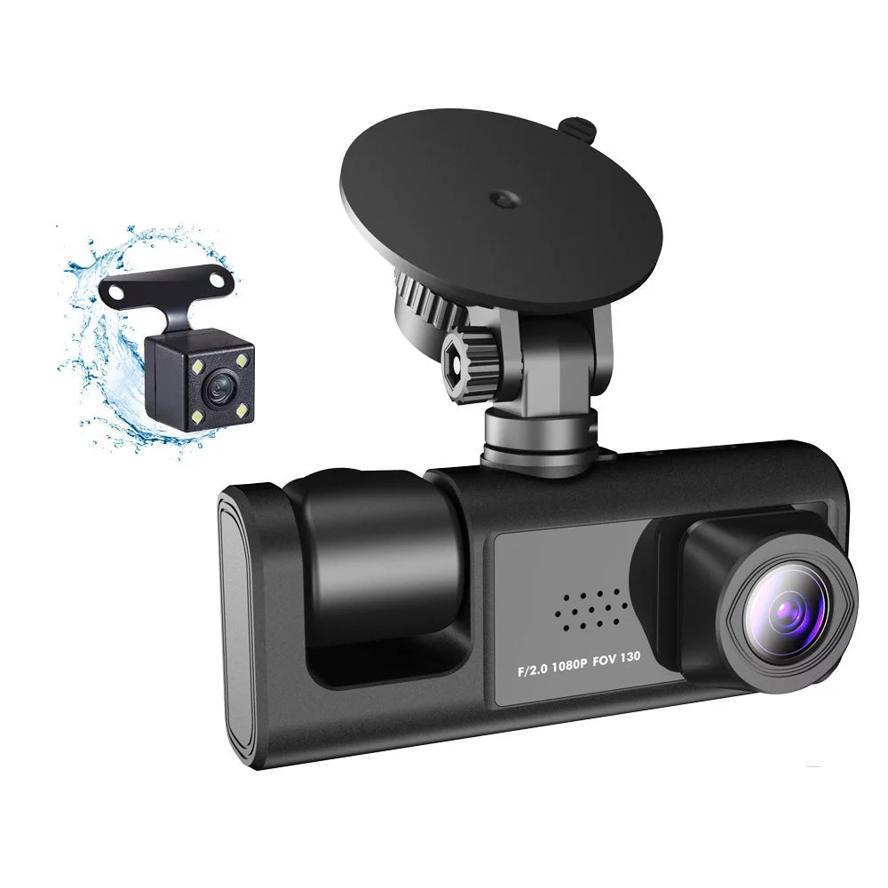 ammoon 3 Camera Dash Cam with WiFi, Clear Car Video Recorder for Auto Sizeafety Driving