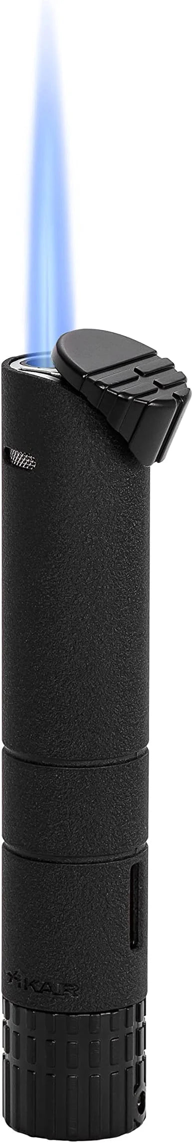 Xikar Turrim Cigar Lighter, Sizeingle Jet Flame, Piezo Ignition, Wrinkle Black