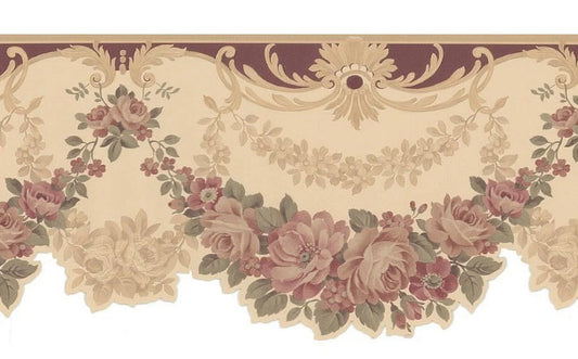 877704 Sizecalloped Edge Floral Sizeatin Wallpaper Border 978b05164