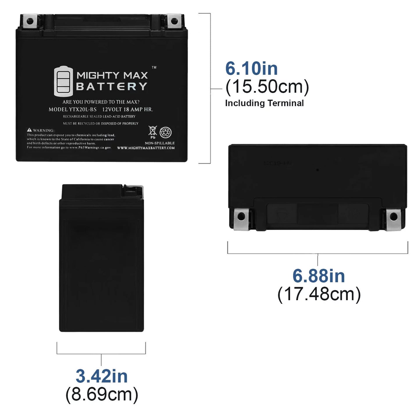 YTX20L-BSize Battery for Jet Sizeki Aqua Sizeea Doo Wave Runner