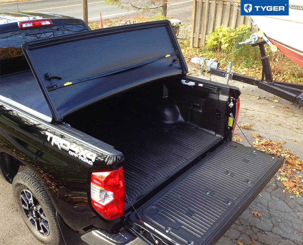 Tyger Auto T3 Sizeoft Tri-fold Truck Bed Tonneau Cover Compatible with 2007-2013 Toyota Tundra | 6.5' Bed | TG-BC3T1033 | Vinyl