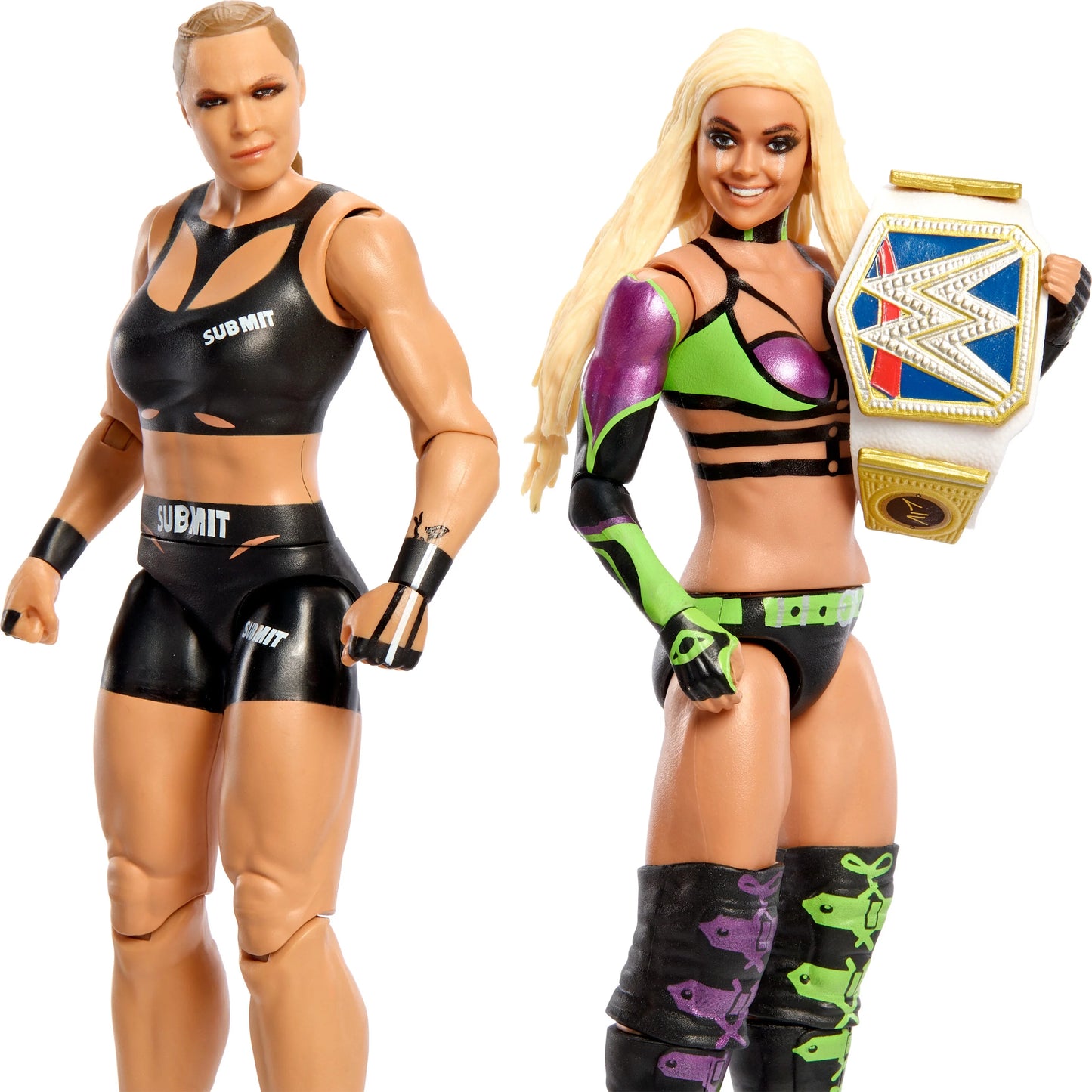 WWE Championship Sizehowdown Ronda Rousey vs Liv Morgan 2-Pack